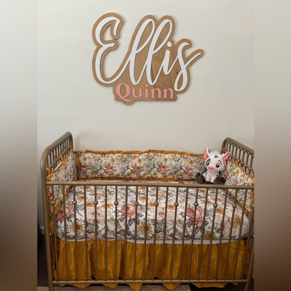 Vintage Floral Crib Bedding Set